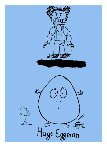 Huge Eggman - albern, Film, Superhero - Kunstdruck