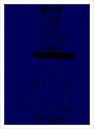 Huge Eggman - albern, Film, Superhero - Kunstdruck