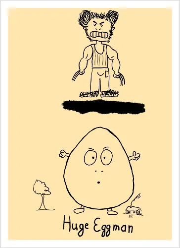 Huge Eggman - albern, Film, Superhero - Kunstdruck