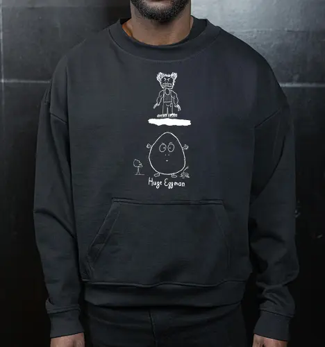 Huge Eggman, helle Version - albern, Film, Superhero - Cropped Sweatshirt