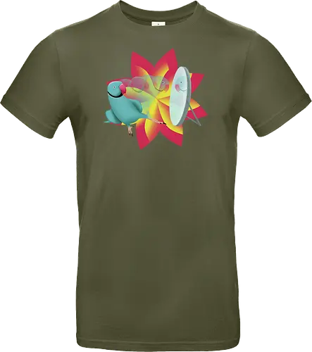 Schönling - Halsbandsittich, Papagei, Parrot, Sittich, Idian Ringeck, Birb, Pet, Haustier, Parakeet - Standard T-Shirt