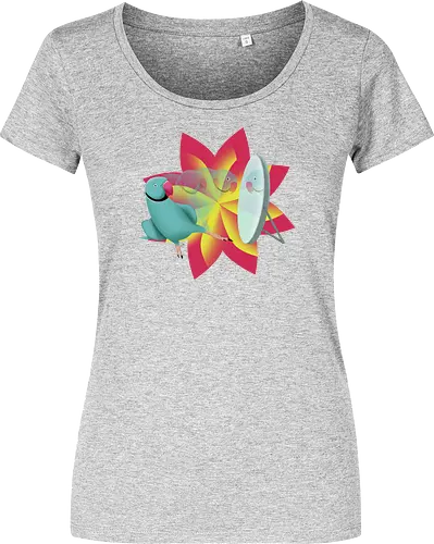 Schönling - Halsbandsittich, Papagei, Parrot, Sittich, Idian Ringeck, Birb, Pet, Haustier, Parakeet - Damen T-Shirt