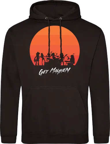 Get Mayhem - The puppet - puppet, 70s, 80s, animal, daft punk, dr teeth, dr teeth and the electric mayhem, electric mayhem, mashup, muppets show, music, parody, retro, vintage, get lucky - Standard Hoodie