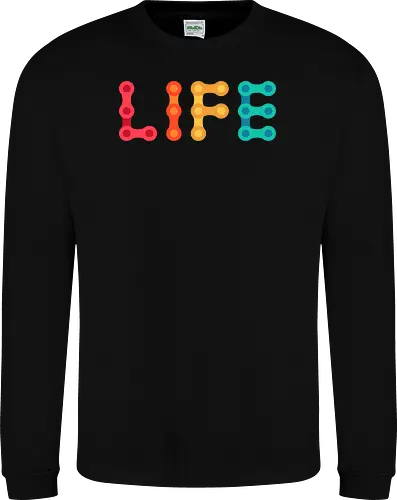 Bike Is Life - bike, bicycle, biker, biking, cycle, cycling, cyclist, mountain bike, mountain biking, ride, ride or die, riding, summer, vacation, bike chain - Sweatshirt