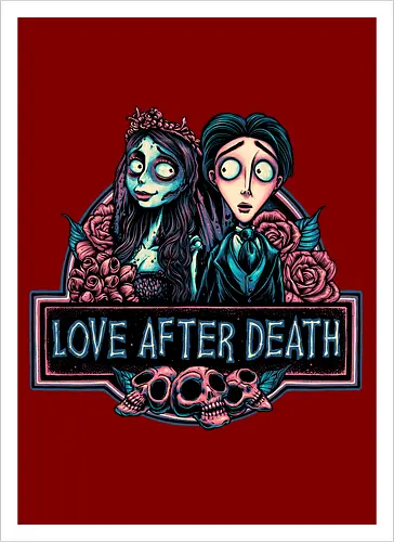Love after Death - Love, Horror, Halloween, Lovers, death, animation, family, fantasy, movie - Kunstdruck