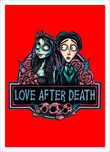 Love after Death - Love, Horror, Halloween, Lovers, death, animation, family, fantasy, movie - Kunstdruck