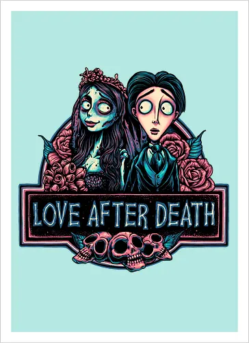 Love after Death - Love, Horror, Halloween, Lovers, death, animation, family, fantasy, movie - Kunstdruck