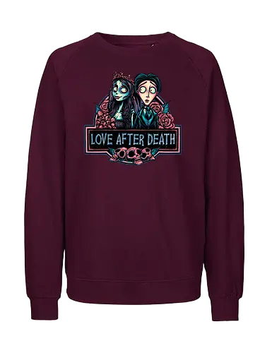 Love after Death - Love, Horror, Halloween, Lovers, death, animation, family, fantasy, movie - Fairtrade Sweatshirt