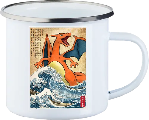 Fire and Flying in Japan - Emailletasse