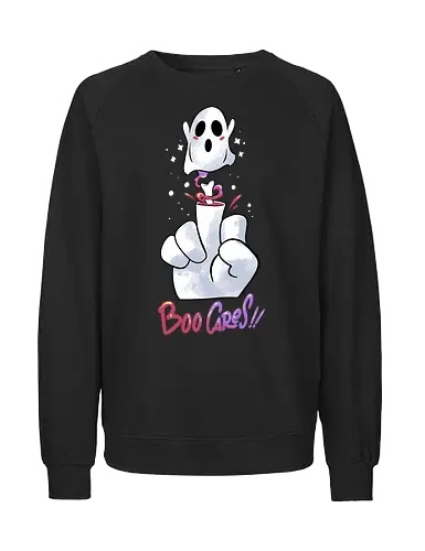 finger of fright  - halloween, pumpkin, scary, creepy, comedy, horror, boo, funny, ghost, trickortreat, cute, beautiful, spooky, happy, ghost, colorful - Fairtrade Sweatshirt