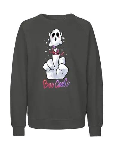 finger of fright  - halloween, pumpkin, scary, creepy, comedy, horror, boo, funny, ghost, trickortreat, cute, beautiful, spooky, happy, ghost, colorful - Fairtrade Sweatshirt