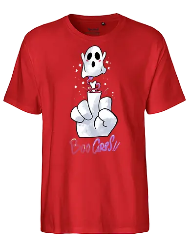 finger of fright  - halloween, pumpkin, scary, creepy, comedy, horror, boo, funny, ghost, trickortreat, cute, beautiful, spooky, happy, ghost, colorful - Fairtrade T-Shirt