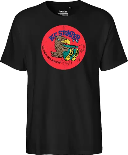 Bug Stomper - aliens, 80s, alien, colonial marines, facehugger, horror, lv 426, nostromo, retro, ripley, sci fi, science fiction, space, weyland yutani, xenomorph - Fairtrade T-Shirt