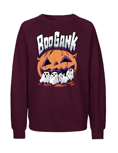 boo gank - halloween, pumpkin, scary, creepy, comedy, horror, boo, funny, ghost, trickortreat, cute, beautiful, spooky, happy, ghost, colorful - Fairtrade Sweatshirt