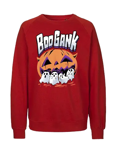 boo gank - halloween, pumpkin, scary, creepy, comedy, horror, boo, funny, ghost, trickortreat, cute, beautiful, spooky, happy, ghost, colorful - Fairtrade Sweatshirt