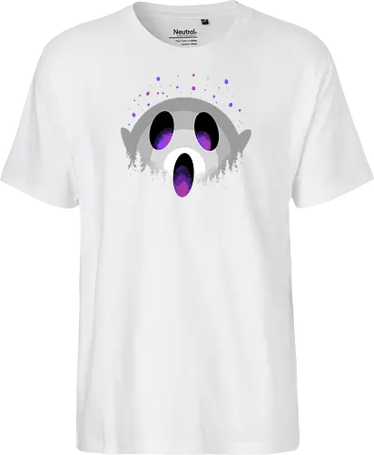 midnight boo - halloween, pumpkin, scary, creepy, comedy, horror, boo, funny, ghost, trickortreat, cute, beautiful, spooky, happy, ghost, colorful - Fairtrade T-Shirt