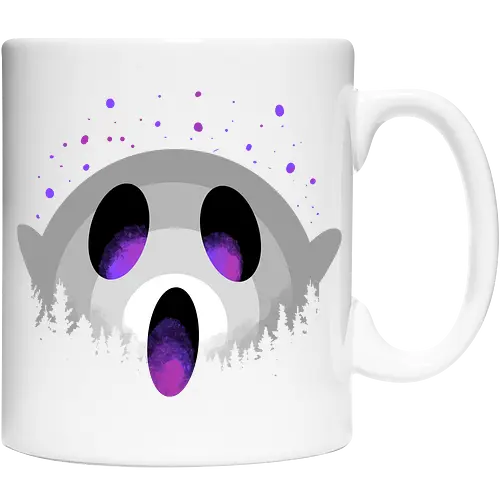 midnight boo - halloween, pumpkin, scary, creepy, comedy, horror, boo, funny, ghost, trickortreat, cute, beautiful, spooky, happy, ghost, colorful - Keramiktasse