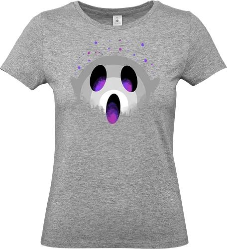 midnight boo - halloween, pumpkin, scary, creepy, comedy, horror, boo, funny, ghost, trickortreat, cute, beautiful, spooky, happy, ghost, colorful - Standard T-Shirt (Frauen)