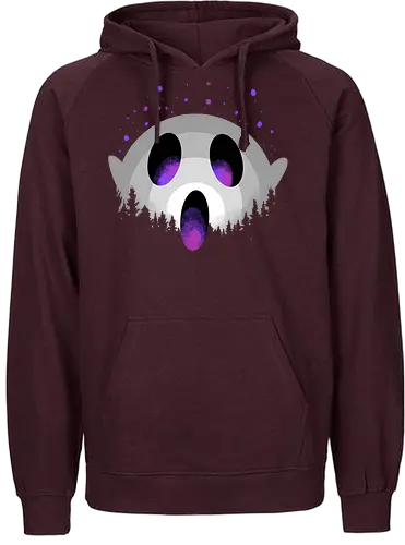 midnight boo - halloween, pumpkin, scary, creepy, comedy, horror, boo, funny, ghost, trickortreat, cute, beautiful, spooky, happy, ghost, colorful - Fairtrade Hoodie