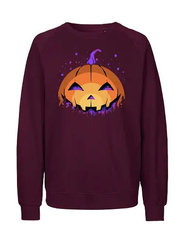 midnight hallow - halloween, pumpkin, scary, creepy, comedy, horror, boo, funny, ghost, trickortreat, cute, beautiful, spooky, happy, ghost, colorful - Fairtrade Sweatshirt