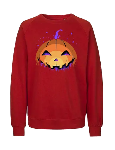 midnight hallow - halloween, pumpkin, scary, creepy, comedy, horror, boo, funny, ghost, trickortreat, cute, beautiful, spooky, happy, ghost, colorful - Fairtrade Sweatshirt