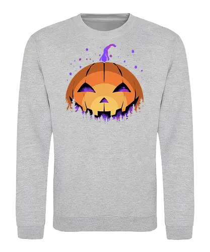 midnight hallow - halloween, pumpkin, scary, creepy, comedy, horror, boo, funny, ghost, trickortreat, cute, beautiful, spooky, happy, ghost, colorful - Sweatshirt
