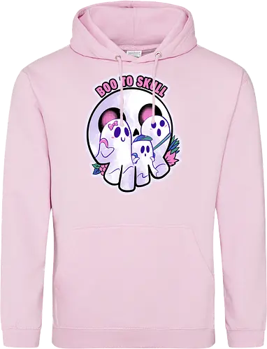 boo to skull - halloween, pumpkin, scary, creepy, comedy, horror, boo, funny, ghost, trickortreat, cute, beautiful, spooky, happy, ghost, colorful - Standard Hoodie