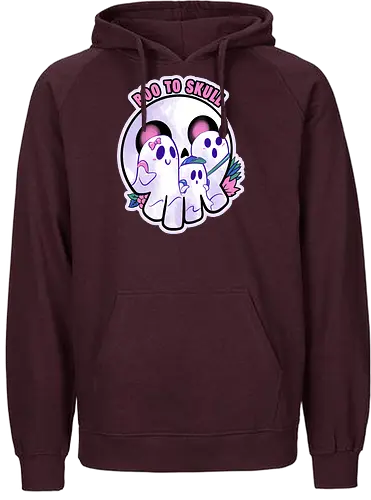 boo to skull - halloween, pumpkin, scary, creepy, comedy, horror, boo, funny, ghost, trickortreat, cute, beautiful, spooky, happy, ghost, colorful - Fairtrade Hoodie