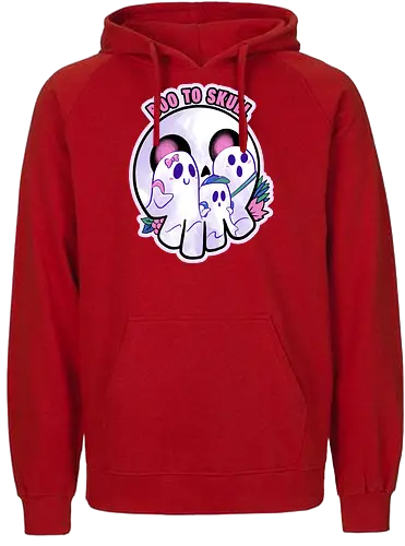 boo to skull - halloween, pumpkin, scary, creepy, comedy, horror, boo, funny, ghost, trickortreat, cute, beautiful, spooky, happy, ghost, colorful - Fairtrade Hoodie