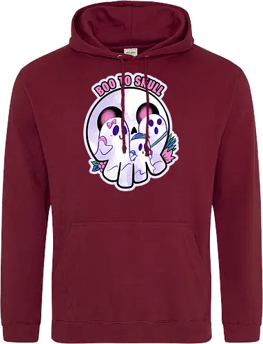 boo to skull - halloween, pumpkin, scary, creepy, comedy, horror, boo, funny, ghost, trickortreat, cute, beautiful, spooky, happy, ghost, colorful - Standard Hoodie