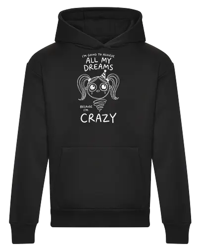 Crazy Dreams: The Unhinged Jack-in-the-Box - funny motivational shirt, unhinged graphic tee, creepy cute apparel, weirdcore aesthetic streetwear, dark humor clothing, crazy dreams quote shirt, spooky jack in the box design, alternative goth fashion, manic energy tee, sarcastic graphic shirt - Heavyweight Hoodie