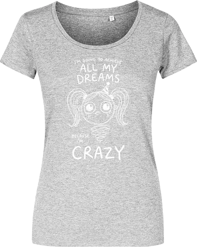 Crazy Dreams: The Unhinged Jack-in-the-Box - funny motivational shirt, unhinged graphic tee, creepy cute apparel, weirdcore aesthetic streetwear, dark humor clothing, crazy dreams quote shirt, spooky jack in the box design, alternative goth fashion, manic energy tee, sarcastic graphic shirt - Damen T-Shirt