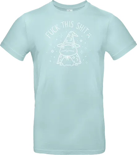 Grumpy Wizard: The Done Frog - funny frog shirt, grumpy wizard graphic tee, sarcastic quote apparel, edgy goblincore streetwear, tired animal clothing, minimalist line art design, dark humor fashion, D&D player shirt, funny introvert merch, aesthetic witchy tee - Standard T-Shirt