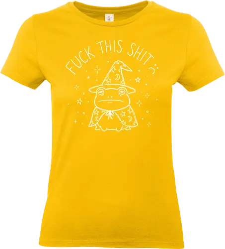 Grumpy Wizard: The Done Frog - funny frog shirt, grumpy wizard graphic tee, sarcastic quote apparel, edgy goblincore streetwear, tired animal clothing, minimalist line art design, dark humor fashion, D&D player shirt, funny introvert merch, aesthetic witchy tee - Standard T-Shirt (Frauen)