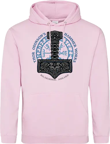Hammer Works in Asgard - Movie, film, superhero, comics, comic, character, action, sci-fi, science fiction - Standard Hoodie
