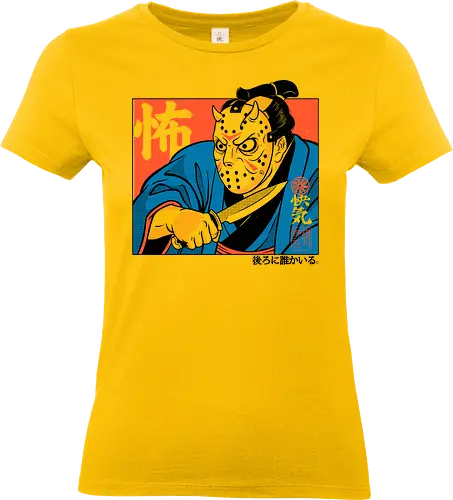 Masked Ronin - ronin, samurai, japanese, japan, horror, slasher, mask, oni, demon, warrior, katana, creepy, dark, gothic, cinema, movie, spooky, monster, geek, illustration - Standard T-Shirt (Frauen)