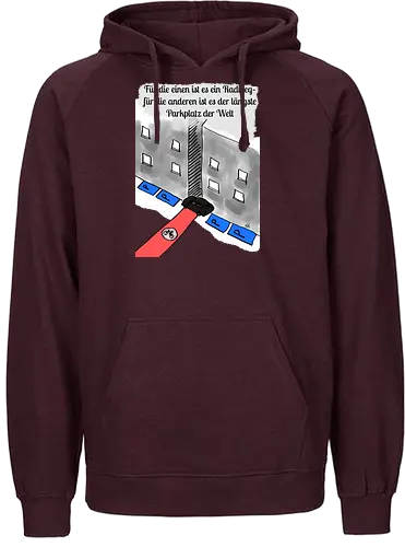 Radwegparker - SUV, Radfahrer, radfahren, Radwegparker, Auto, Streß, Rücksichtslosigkeit, Ärger, Blutdruck - Fairtrade Hoodie