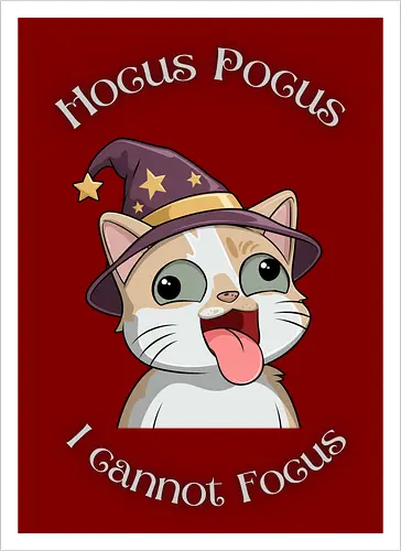 Hocus Pocus Front - Chaos, Liebe, Herz, Smilow, Twitch, Streamer, Katze - Kunstdruck