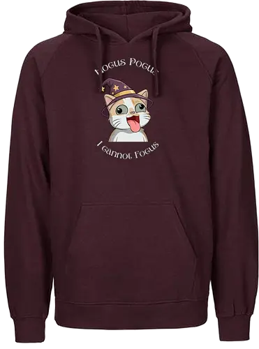 Hocus Pocus Front - Chaos, Liebe, Herz, Smilow, Twitch, Streamer, Katze - Fairtrade Hoodie