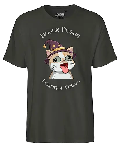 Hocus Pocus Front - Chaos, Liebe, Herz, Smilow, Twitch, Streamer, Katze - Fairtrade T-Shirt