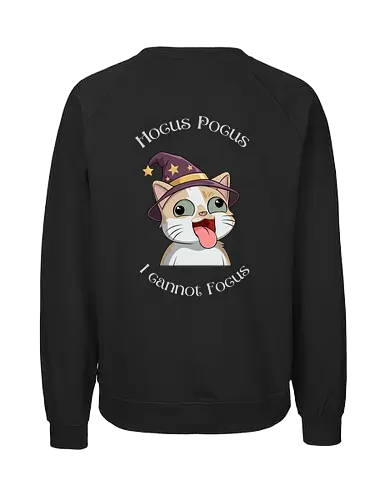 Hocus Pocus Back - Katze, Chaos, Liebe, Herz, Smilow, Wolims, Twitch, Streamer - Fairtrade Sweatshirt