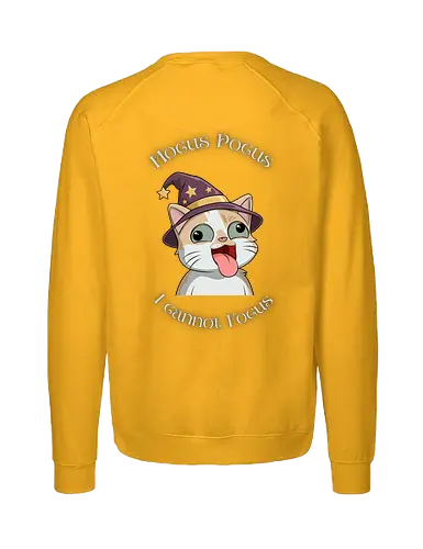 Hocus Pocus Back - Katze, Chaos, Liebe, Herz, Smilow, Wolims, Twitch, Streamer - Fairtrade Sweatshirt