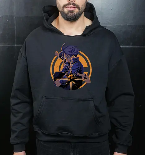 Fighter From Future  - Dragon Ball Z, future - Cropped Hoodie