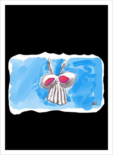 Alien Bunny - alber, einfachso, Alien, Häschen, Bunny - Kunstdruck