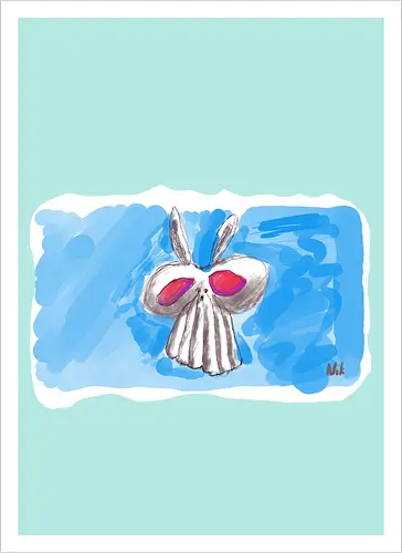 Alien Bunny - alber, einfachso, Alien, Häschen, Bunny - Kunstdruck