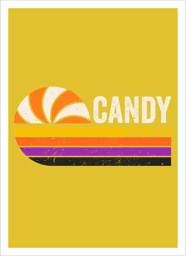 Candy vintage - retro, vintage, candy, halloween, autumn, fall, quote, lettering - Kunstdruck