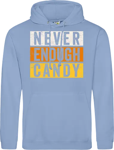 Never Enough Candy - retro, vintage, candy, halloween, autumn, fall, quote, lettering - Standard Hoodie
