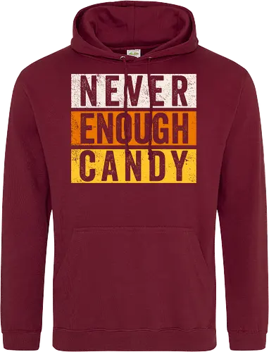 Never Enough Candy - retro, vintage, candy, halloween, autumn, fall, quote, lettering - Standard Hoodie