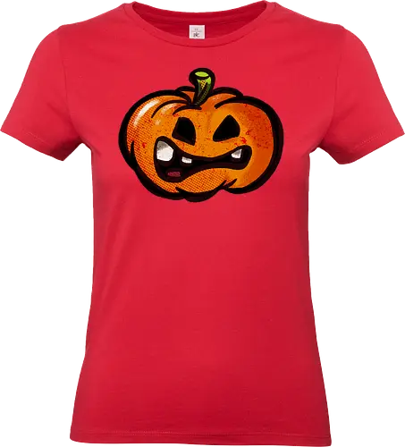 Garstiger Kürbis - Halloween, Kürbis, handgezeichnet, Monsta, Oktober - Standard T-Shirt (Frauen)