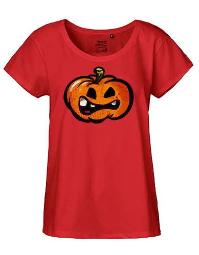 Garstiger Kürbis - Halloween, Kürbis, handgezeichnet, Monsta, Oktober - Fairtrade Girl Shirt